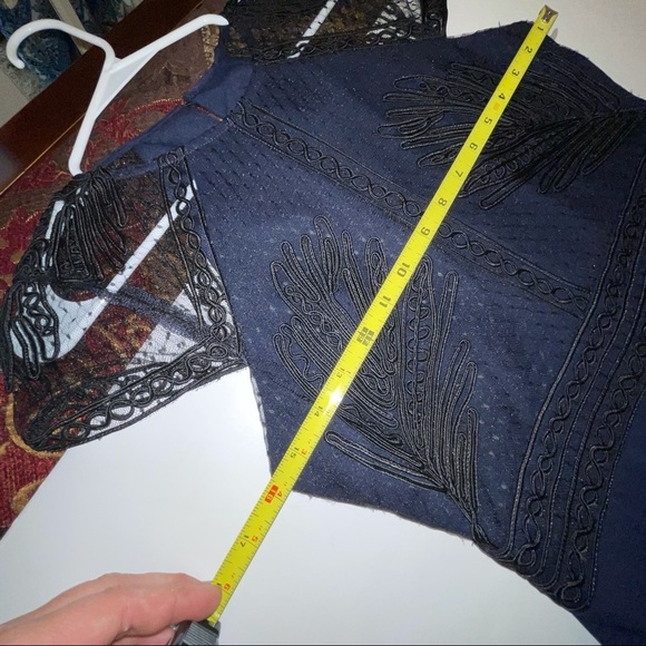 Harlyn Soutached Sheath Dress Black Navy S - Picture 12 of 17